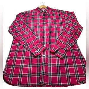 Southern Tide Size Large Men’s Long Sleeve button down shirt Plaid 100% cotton